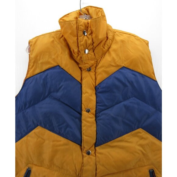 VINTAGE Camel Vest Large Goose Down Puffer Quilted 70s 80s Gorpcore * - Picture 2 of 14